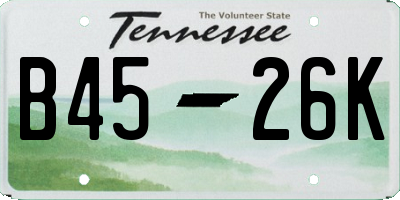 TN license plate B4526K