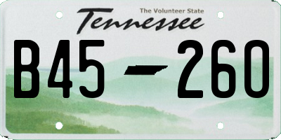 TN license plate B4526O