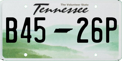 TN license plate B4526P