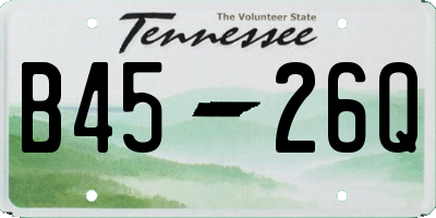 TN license plate B4526Q