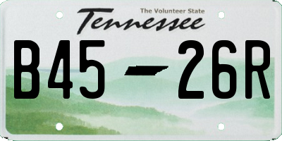 TN license plate B4526R