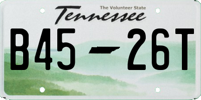 TN license plate B4526T