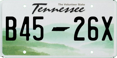 TN license plate B4526X