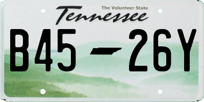 TN license plate B4526Y