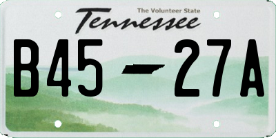 TN license plate B4527A