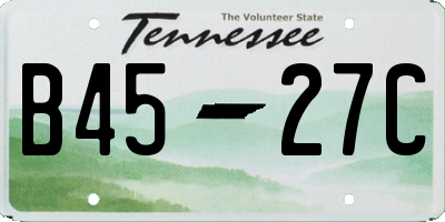 TN license plate B4527C