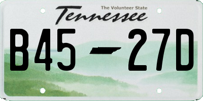 TN license plate B4527D