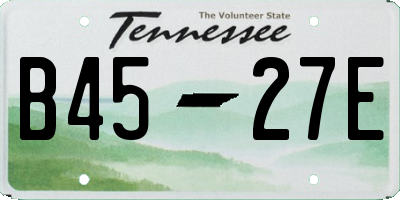 TN license plate B4527E