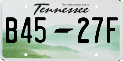 TN license plate B4527F