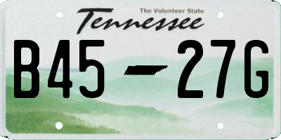 TN license plate B4527G