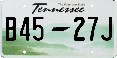 TN license plate B4527J