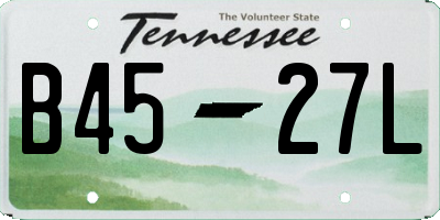 TN license plate B4527L