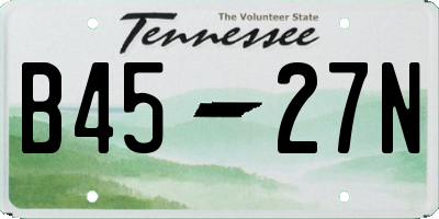 TN license plate B4527N