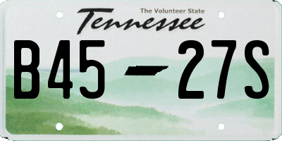TN license plate B4527S