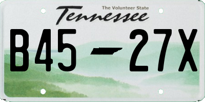 TN license plate B4527X