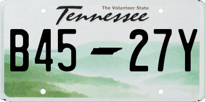 TN license plate B4527Y