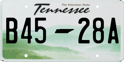 TN license plate B4528A
