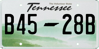 TN license plate B4528B