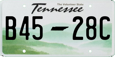 TN license plate B4528C