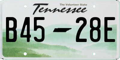TN license plate B4528E