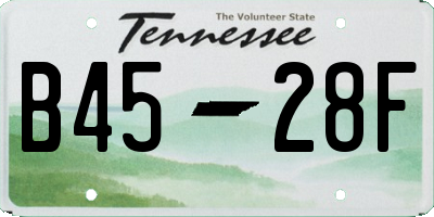 TN license plate B4528F