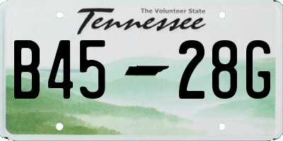 TN license plate B4528G