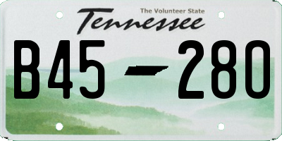 TN license plate B4528O
