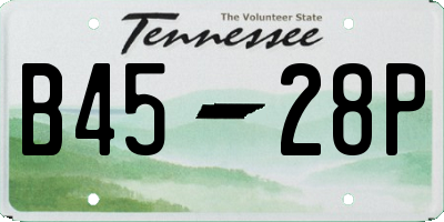 TN license plate B4528P