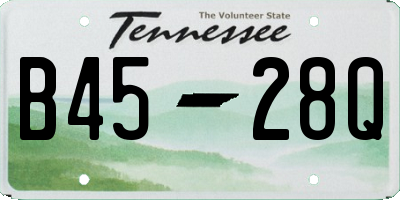 TN license plate B4528Q