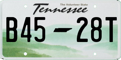 TN license plate B4528T