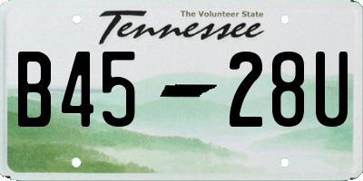 TN license plate B4528U