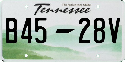 TN license plate B4528V