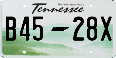 TN license plate B4528X