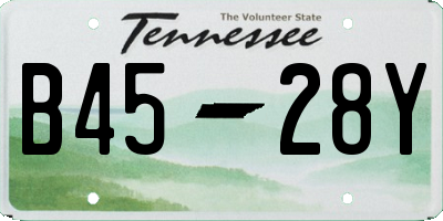 TN license plate B4528Y