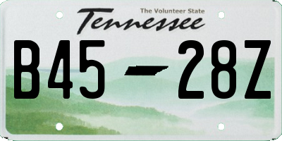 TN license plate B4528Z