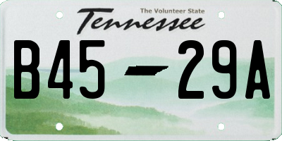TN license plate B4529A