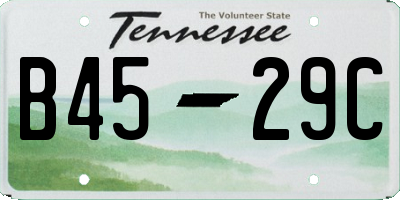 TN license plate B4529C
