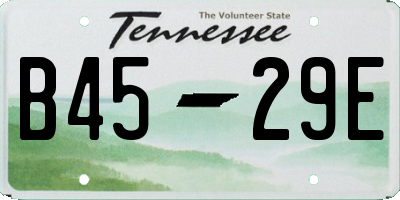 TN license plate B4529E