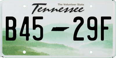 TN license plate B4529F