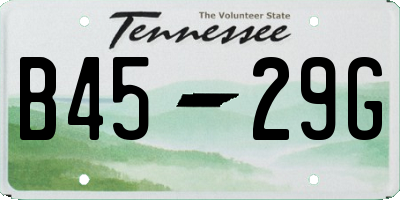 TN license plate B4529G
