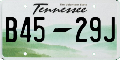 TN license plate B4529J