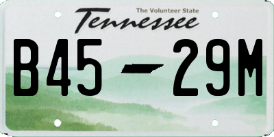 TN license plate B4529M