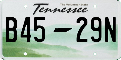 TN license plate B4529N