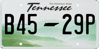 TN license plate B4529P