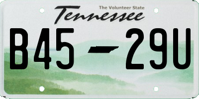 TN license plate B4529U
