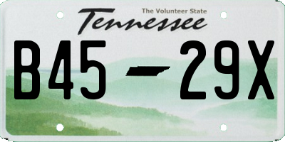 TN license plate B4529X