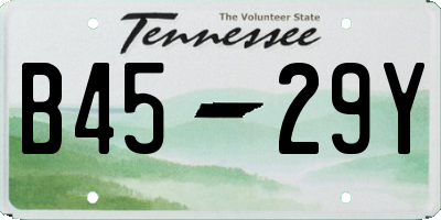 TN license plate B4529Y