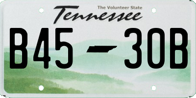 TN license plate B4530B