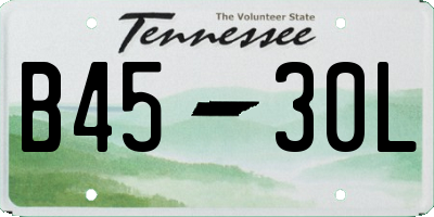 TN license plate B4530L