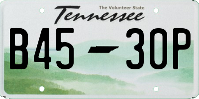 TN license plate B4530P